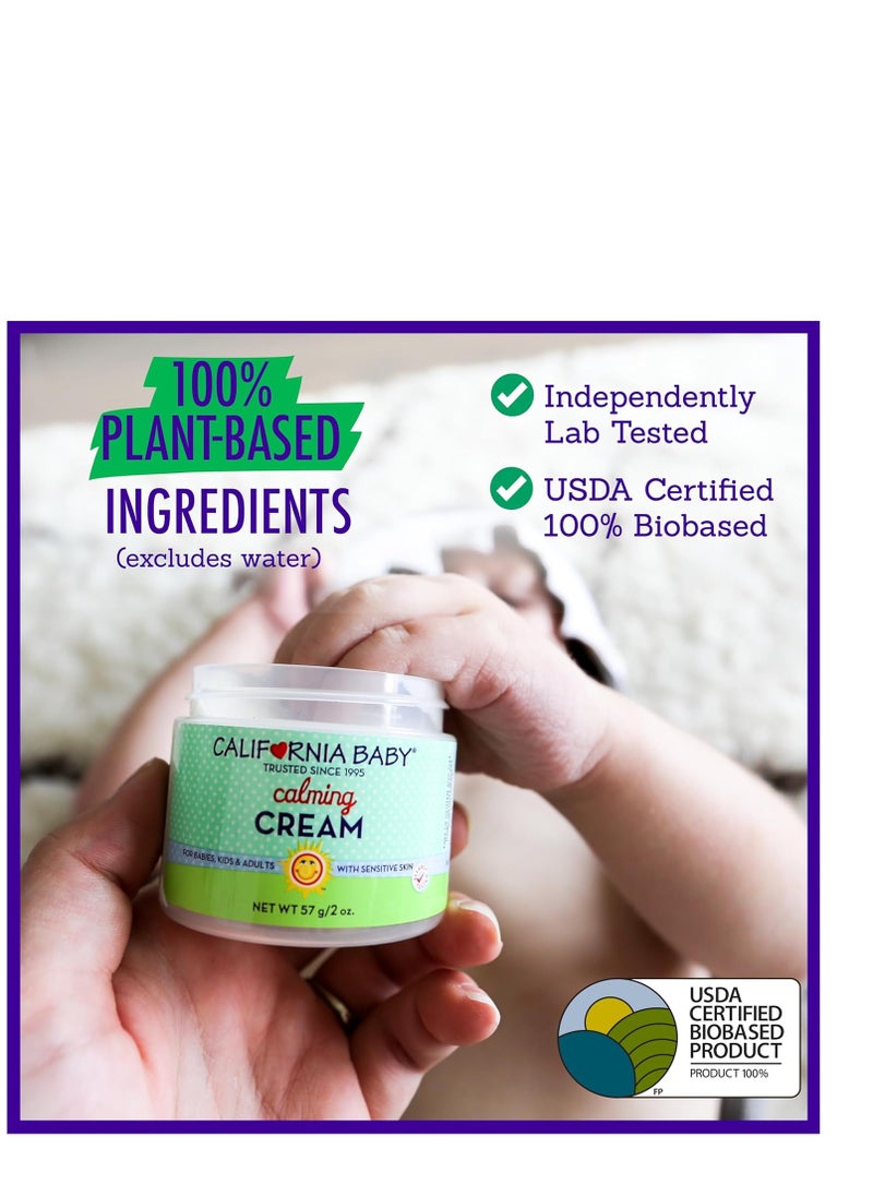 California Baby Calming Cream | Lavender Hypoallergenic Baby Lotion | 100% Plant-based | Soothing Baby Cream for Dry, Sensitive Skin | 113 g / 4 oz
