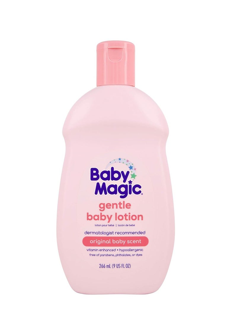 Baby Magic Gentle Baby Lotion 9oz Vitamins & Aloe Free of Parabens, Phthalates, Sulfates and Dyes, Camellia Oil & Marshmallow Root, 9oz (Pack of 1)