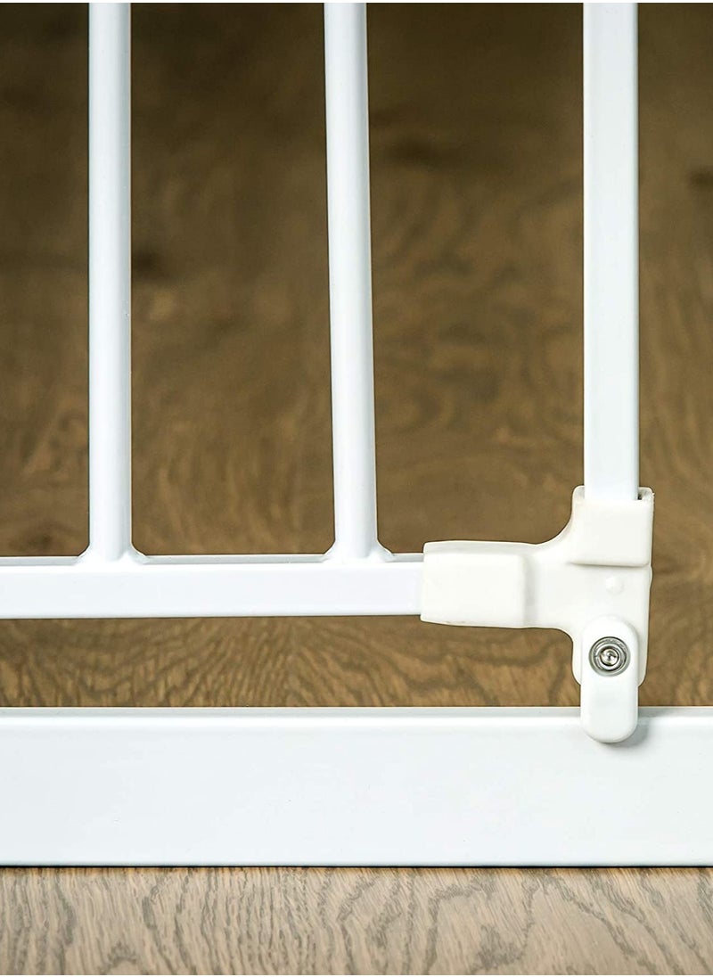 Easy Step Walk-Through Safety Gate | Adjustable Baby Gate for Doorways & Stairs | Fits 74-86 CM & 89-98 CM Wide | 76 CM Tall | Pressure Mount | Secure & Durable