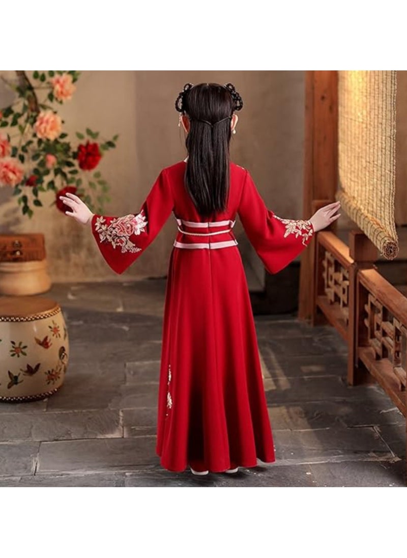 Chinese Hanfu Girls Dresses Traditional Elegant Tang Suit for Girls