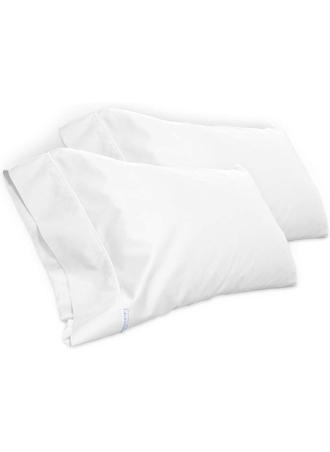 QuickZip Sateen Pillow Case Standard/Queen Size (20X32 inches) Pillowcases, Set of 2, 100% Cotton Pillow Covers with Envelope Closure