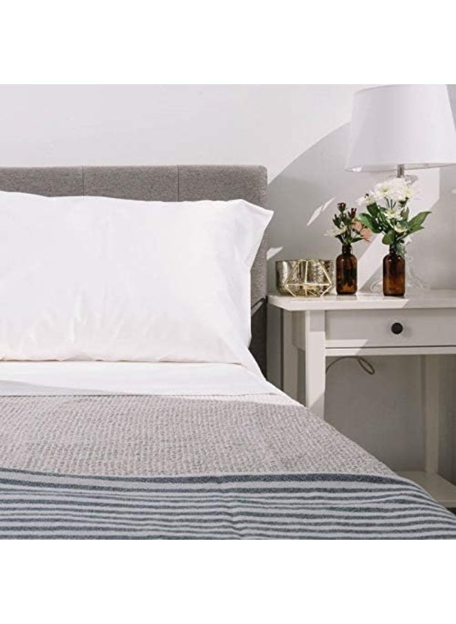QuickZip Sateen Pillow Case Standard/Queen Size (20X32 inches) Pillowcases, Set of 2, 100% Cotton Pillow Covers with Envelope Closure
