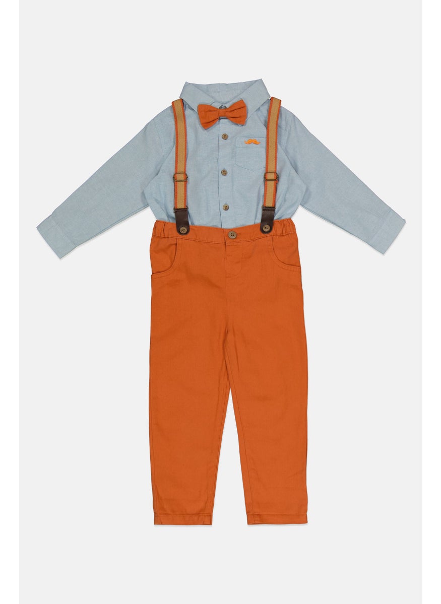 Toddlers Boy 2 Pieces Solid Top And Bottom Set, Blue