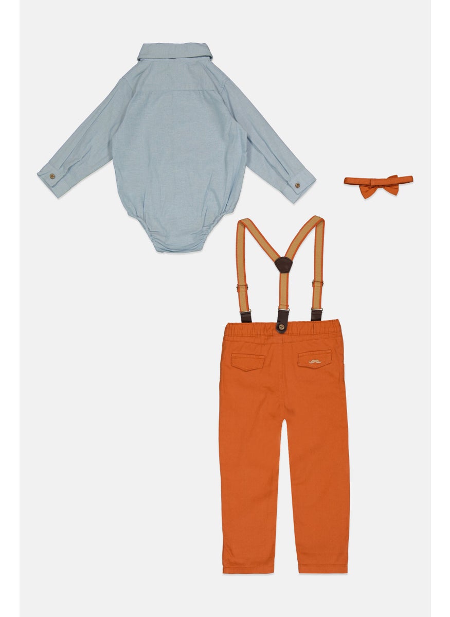 Toddlers Boy 2 Pieces Solid Top And Bottom Set, Blue