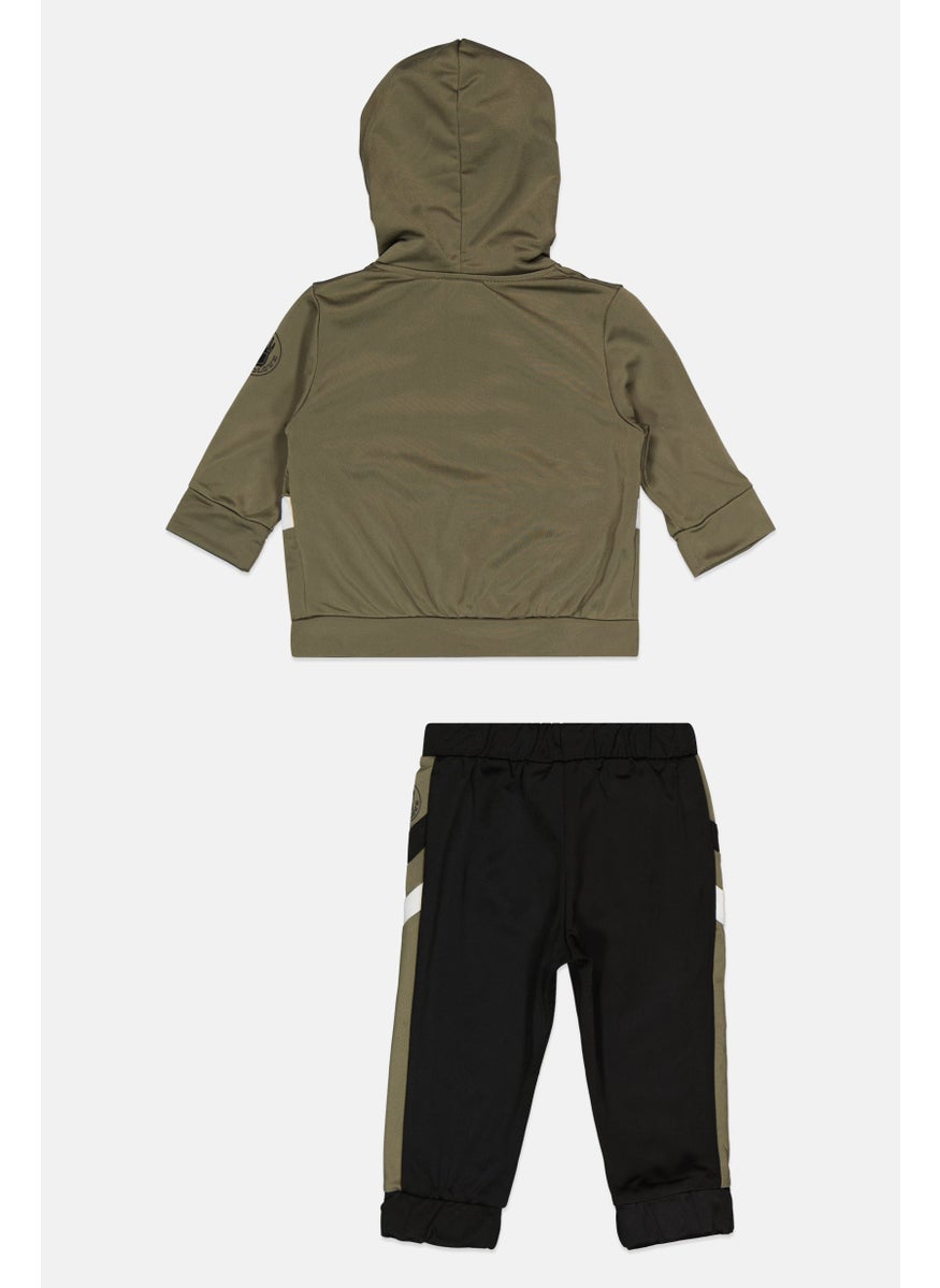 Toddlers Boy 2 Piece Hooded Jacket And Sweatpants Set, Green