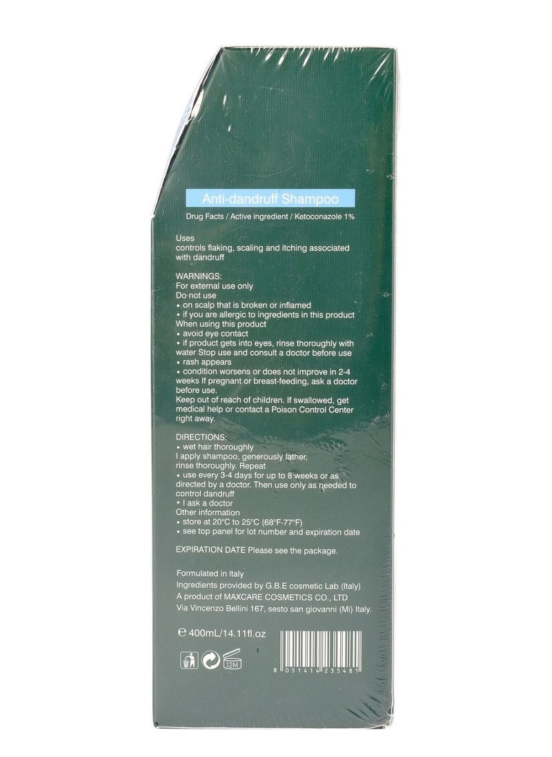 Maxcare Anti-Dandruff Shampoo – Controls Flaking & Itching, Healthy Scalp Formula – 400ml