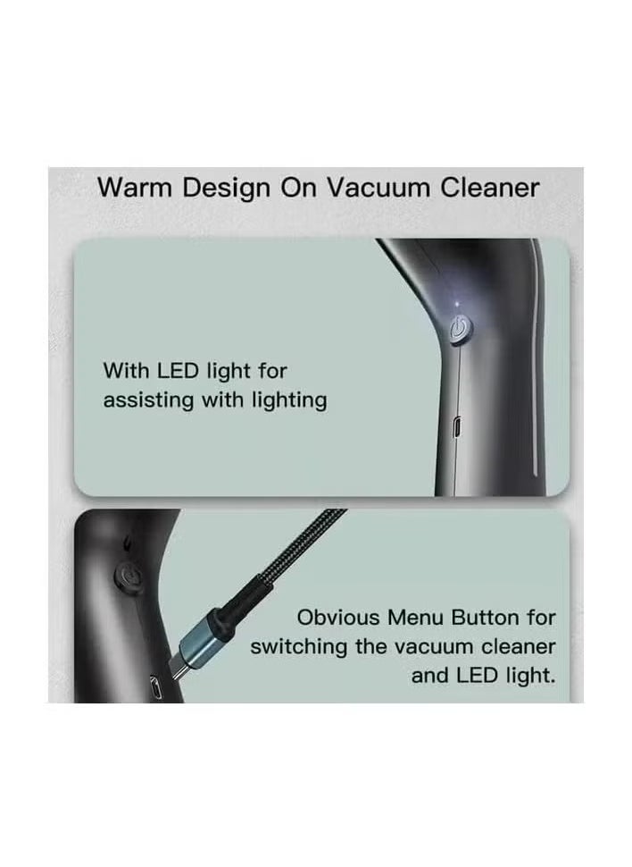 VC02 Mini Handheld Rechargeable Vacuum Cleaner – Powerful, Cord-Free Suction for Home, Office, and Car Cleaning – Compact, Lightweight Design, USB Rechargeable, Efficient Dust & Debris Removal, Ideal for Upholstery, Pet Hair, and Small Messes