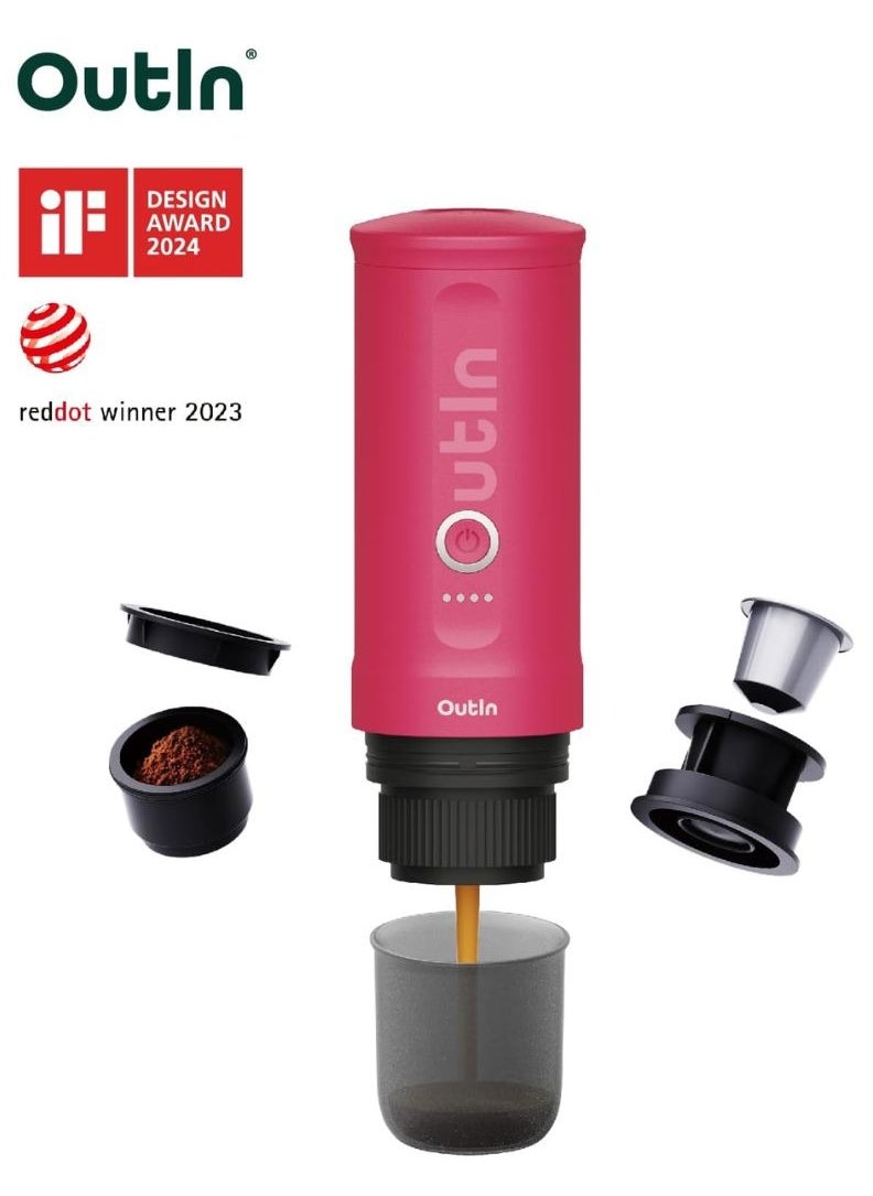 Outin Nano Portable Espresso Machine Crimson Red