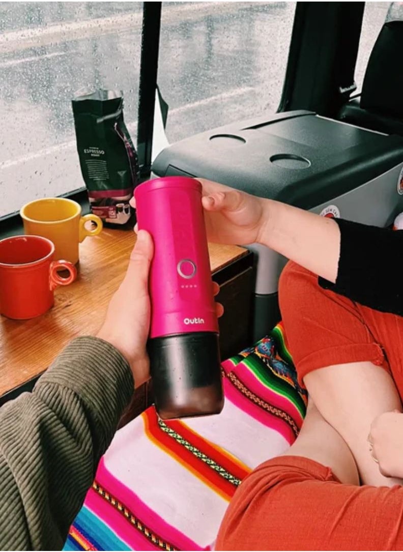 Outin Nano Portable Espresso Machine Crimson Red