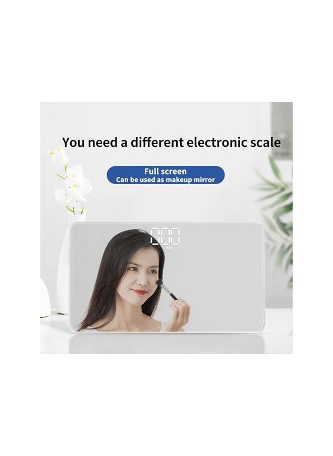 promass Mini Travel Bathroom Scale, LCD Hidden Screen USB Charging Mirror Scales, Portable Body Digital Weight Scale, Travel Scale for Body Weight Room Temperature Measurable