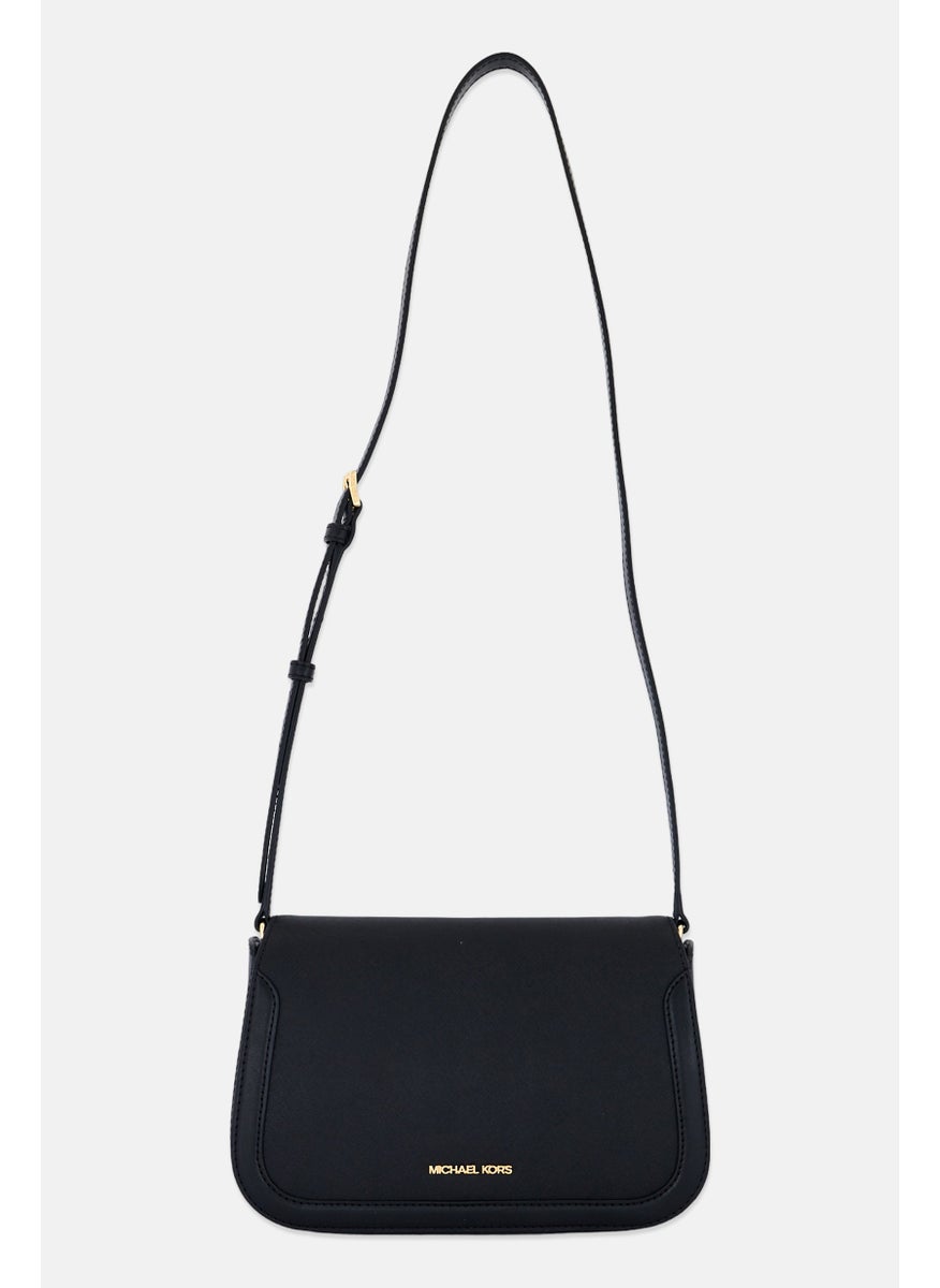 Women Brand Logo Cross Body Bag 18 H x 27 L x 8 W cm, Black