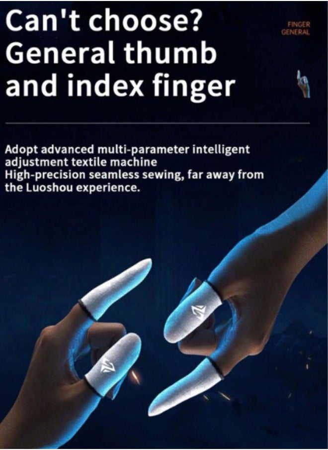 4 Gaming Finger Gloves Paired With A Metal Storage Box