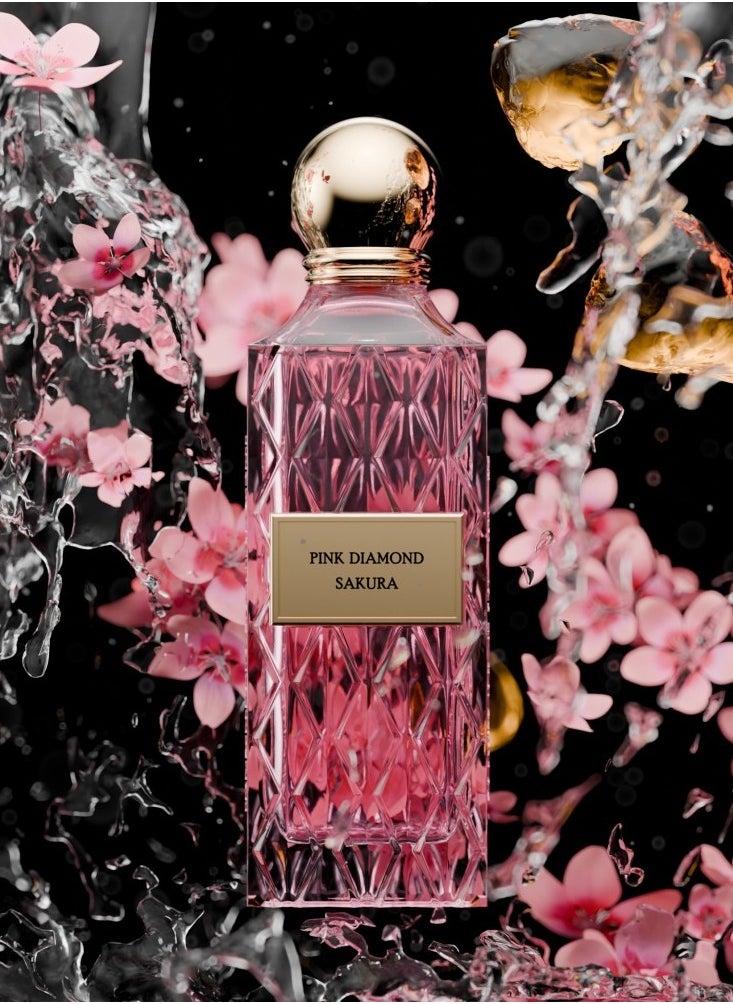 Ibraheem Al Qurashi Pink Diamond Sakura Eau de Parfum – 200ml | Luxurious Floral & Fruity Fragrance | Elegant Long-Lasting Scent