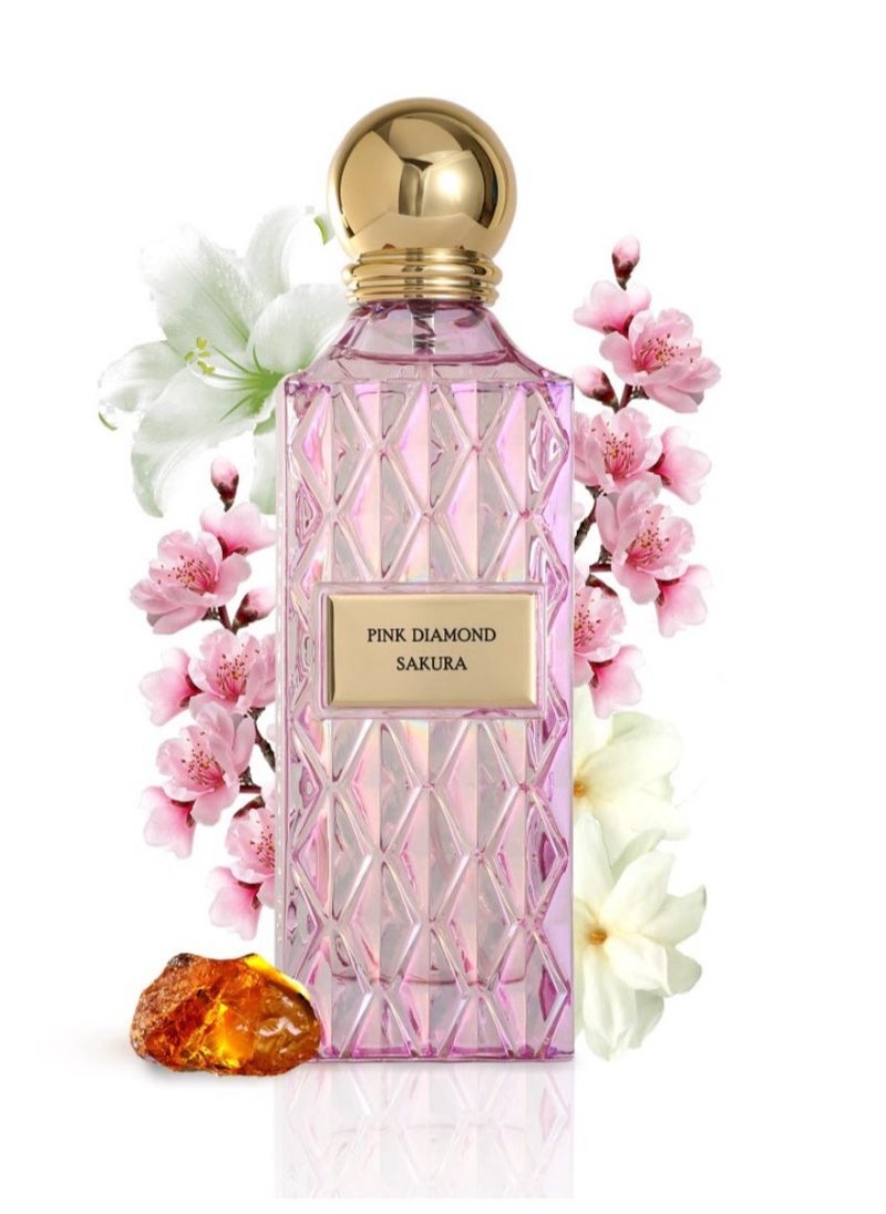 Ibraheem Al Qurashi Pink Diamond Sakura Eau de Parfum – 200ml | Luxurious Floral & Fruity Fragrance | Elegant Long-Lasting Scent