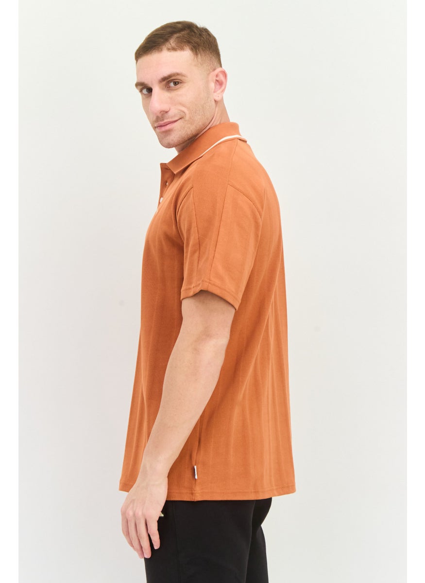 Puma x Select Men Sportswear Fit Short Sleeve Outdoor Polo Shirt, Rust