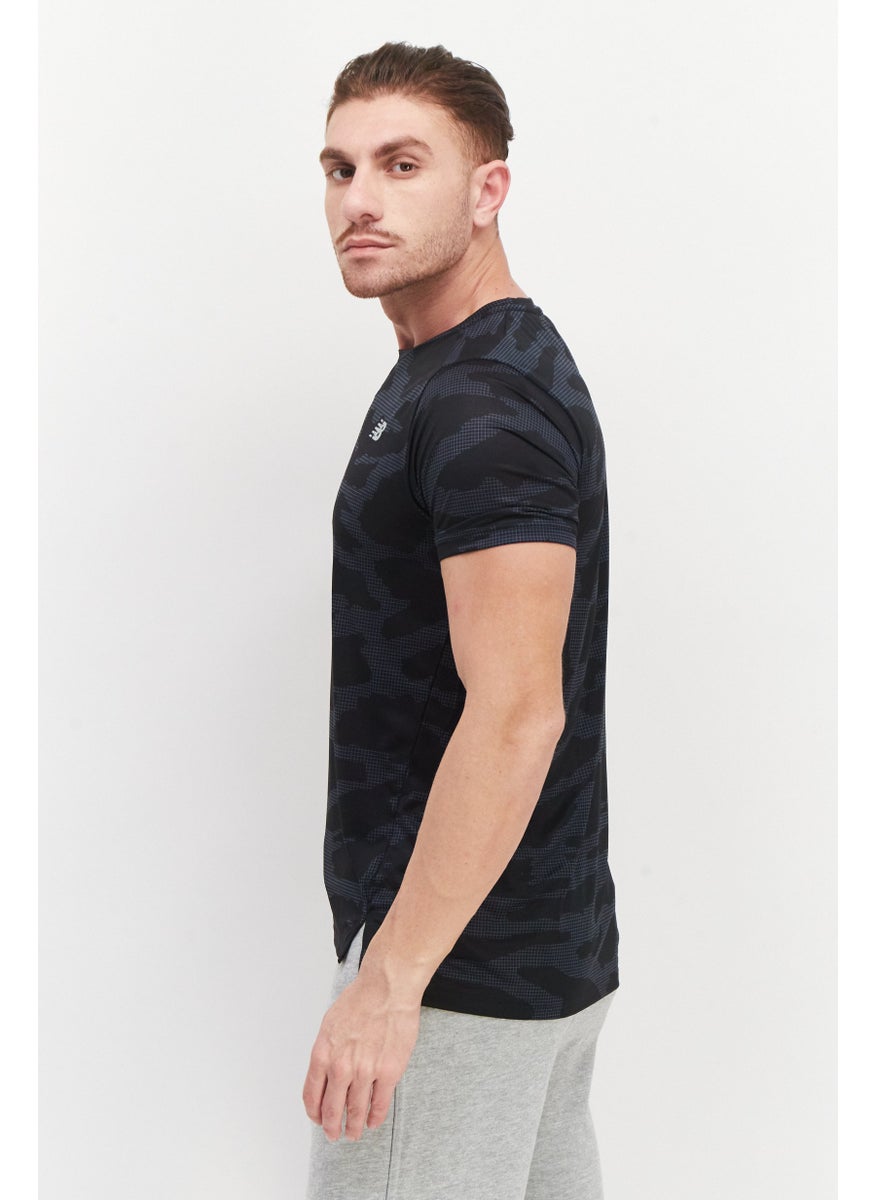 Men Sportswear Fit Short Sleeves Training T-Shirt, Black