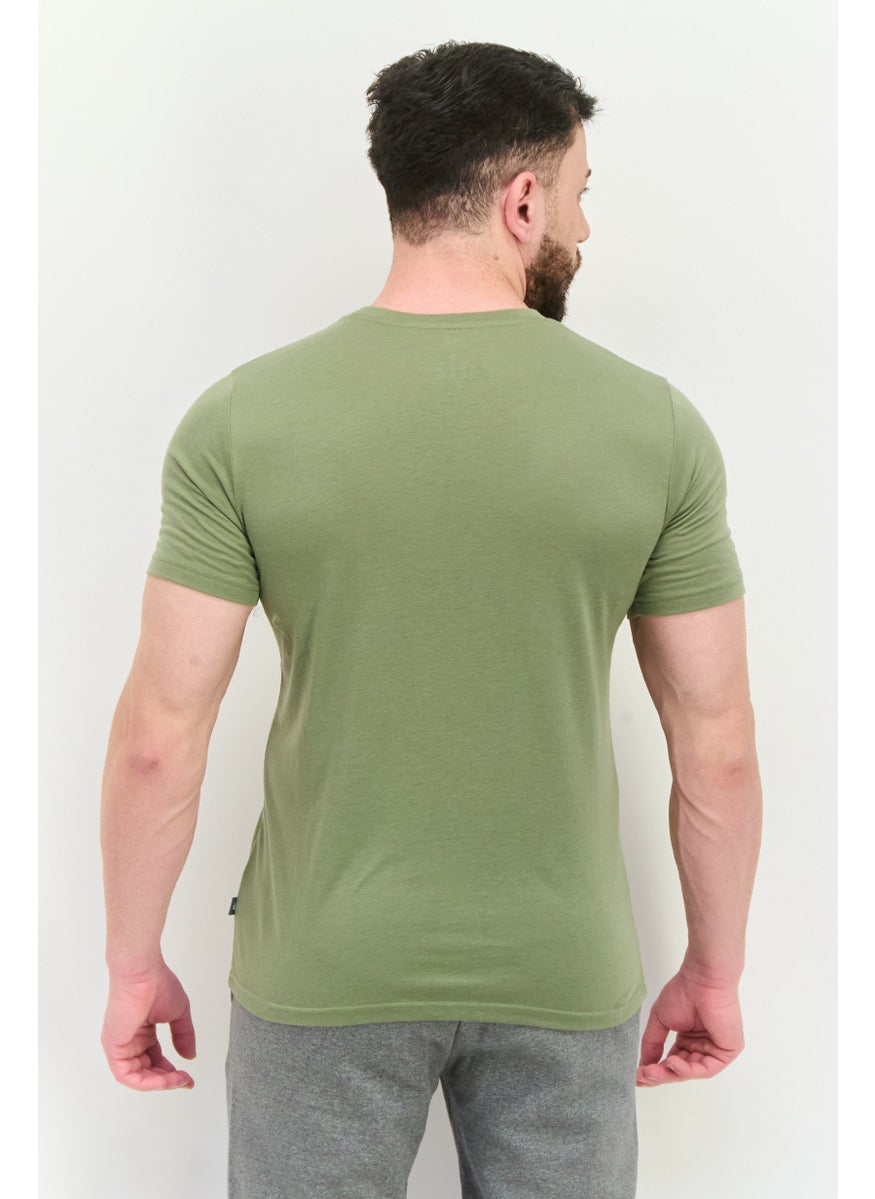 Men Sportswear Fit Short Sleeve Outdoor T-Shirt, Olive