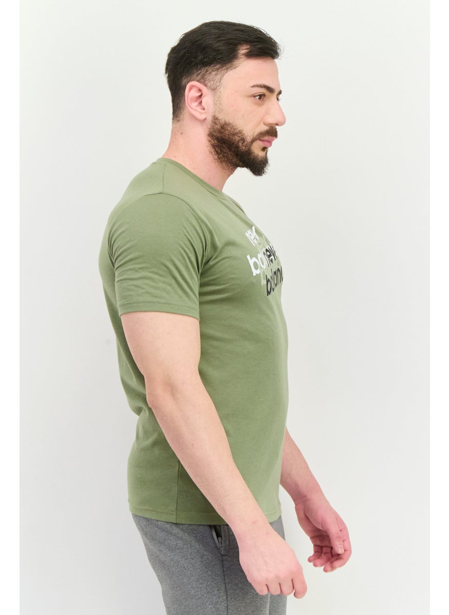 Men Sportswear Fit Short Sleeve Outdoor T-Shirt, Olive