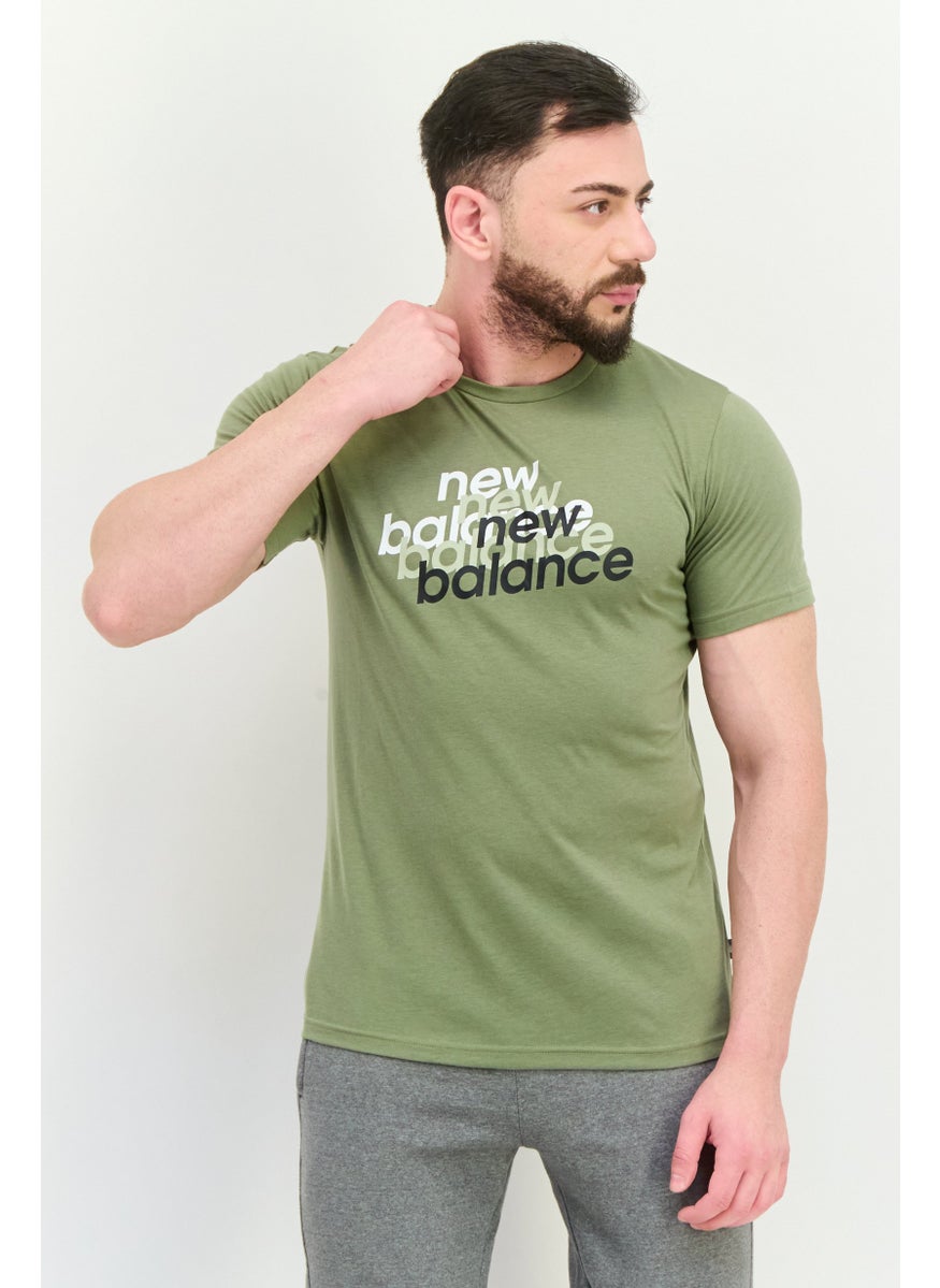 Men Sportswear Fit Short Sleeve Outdoor T-Shirt, Olive