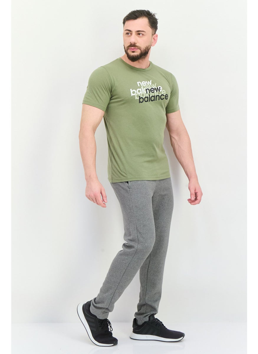 Men Sportswear Fit Short Sleeve Outdoor T-Shirt, Olive
