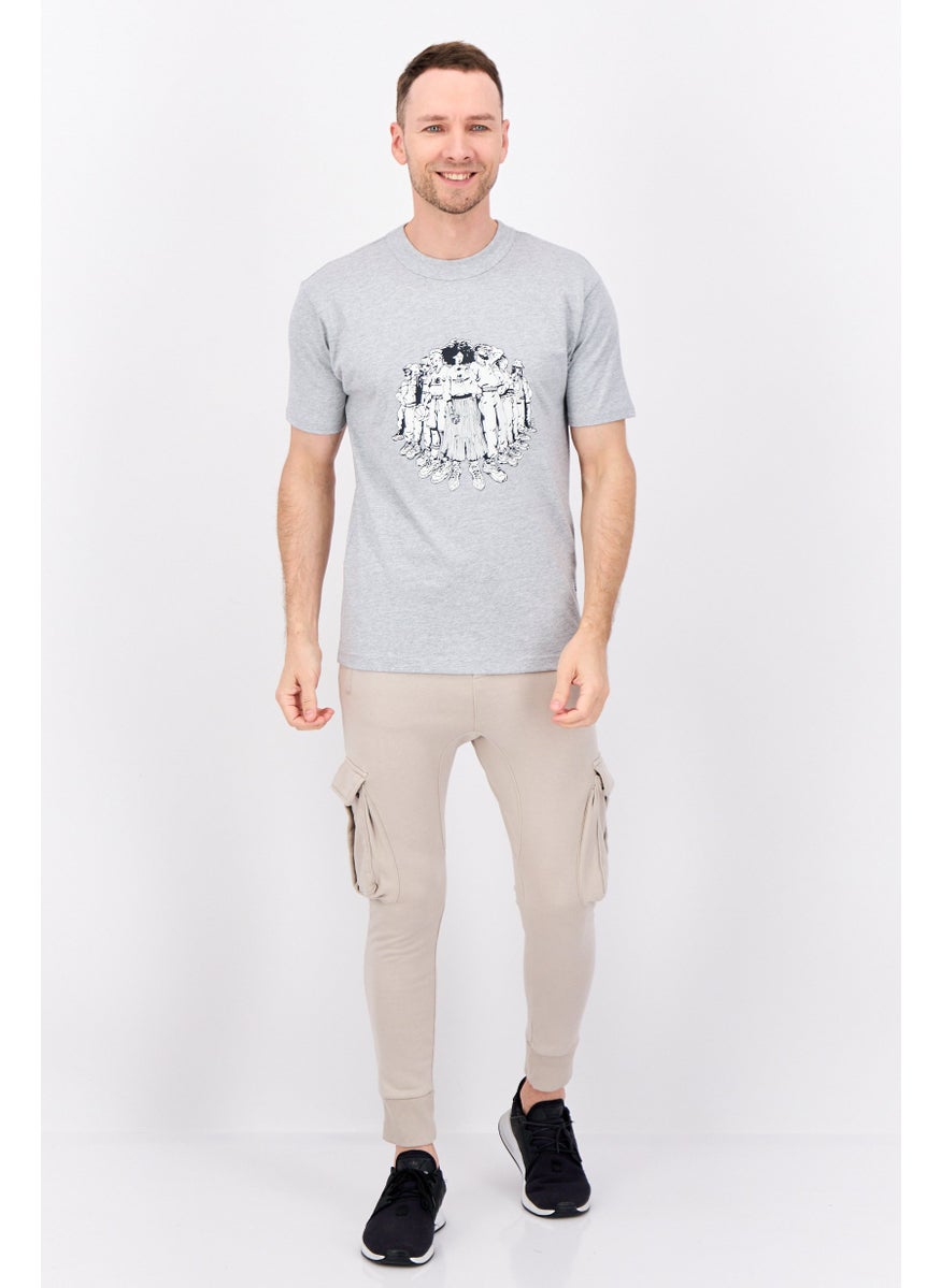 Men Sportswear Fit Long Sleeves Outdoor T-Shirt, Grey