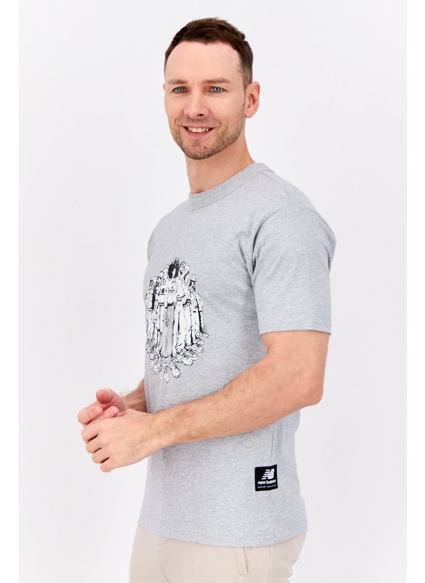 Men Sportswear Fit Long Sleeves Outdoor T-Shirt, Grey