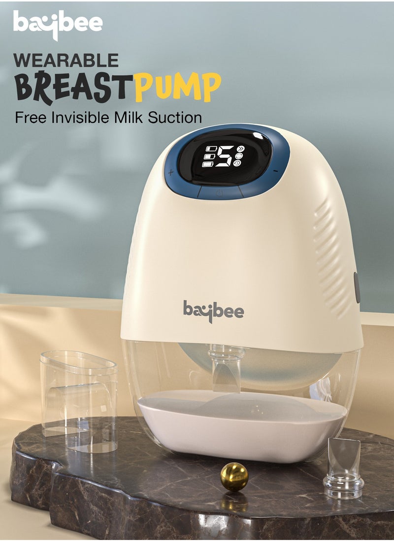 Portable Wearable Electric Breast Pump For Mothers - Automatic Hands Free Pumping Machine With 4 Modes And 12 Suction Levels With LED Display, Massage Mode