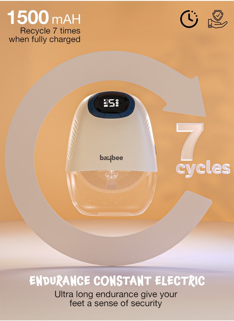 Portable Wearable Electric Breast Pump For Mothers - Automatic Hands Free Pumping Machine With 4 Modes And 12 Suction Levels With LED Display, Massage Mode