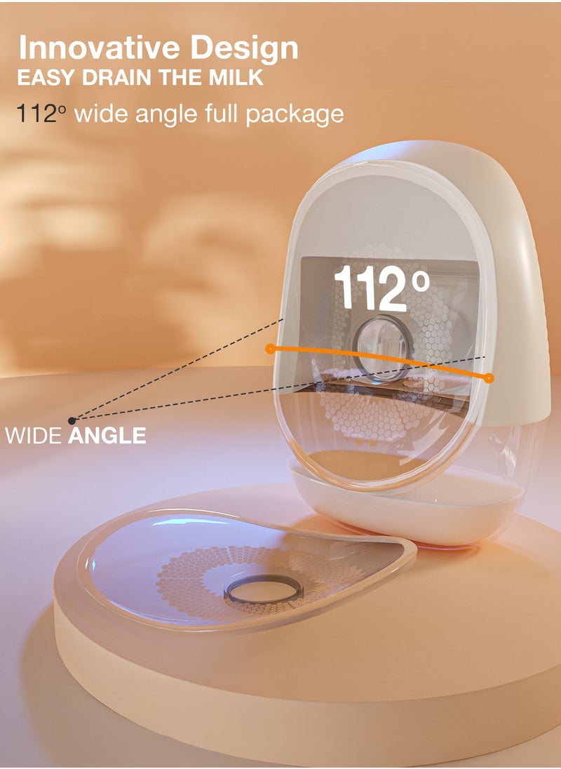 Portable Wearable Electric Breast Pump For Mothers - Automatic Hands Free Pumping Machine With 4 Modes And 12 Suction Levels With LED Display, Massage Mode