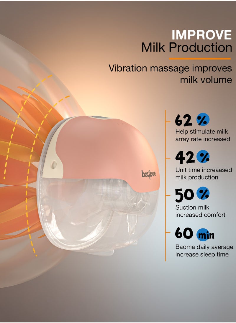 Portable Automatic Double Wearable Electric Breast Pump With 3 Modes And 15 Suction Levels, LED Display, Massage Mode