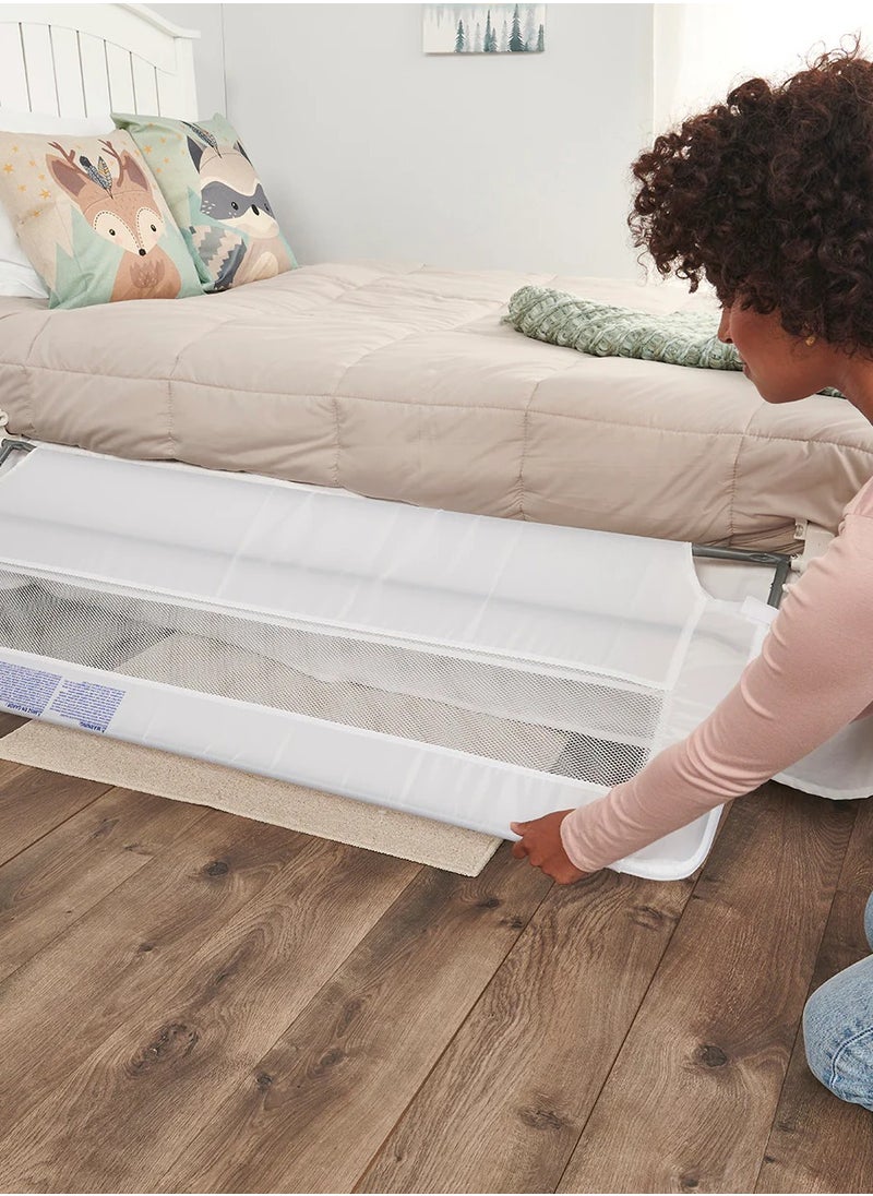 Extra Long Swing Down Bed Rail | 137L x 51H CM | Safety Guard for Kids | Fits Thick & Queen Mattresses | Sturdy Metal Frame | Easy Install | JPMA Certified | Swing-Down Design