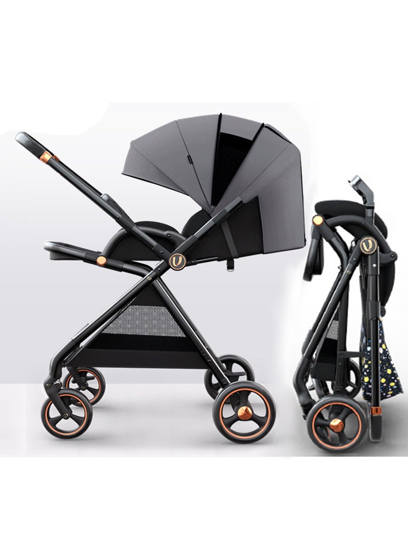 Baby Stroller with Tray Portable Lightweight and Foldable Two way Sitting