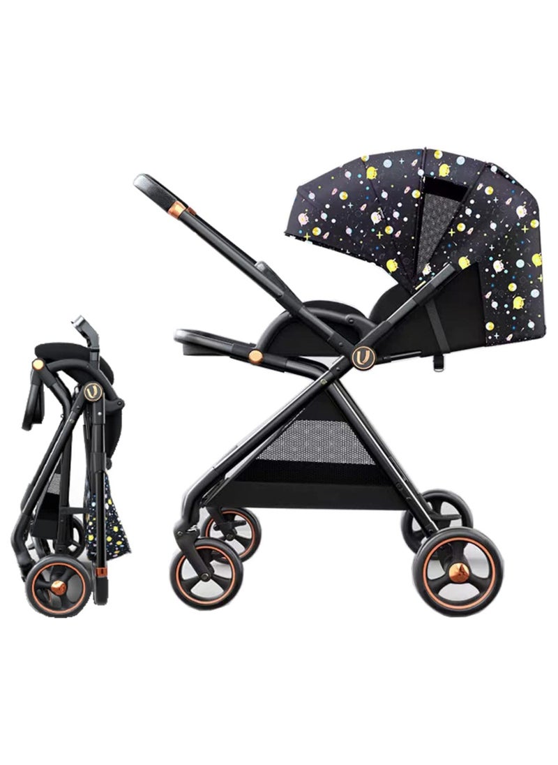 Baby Stroller with Tray Portable Lightweight and Foldable Two way Sitting