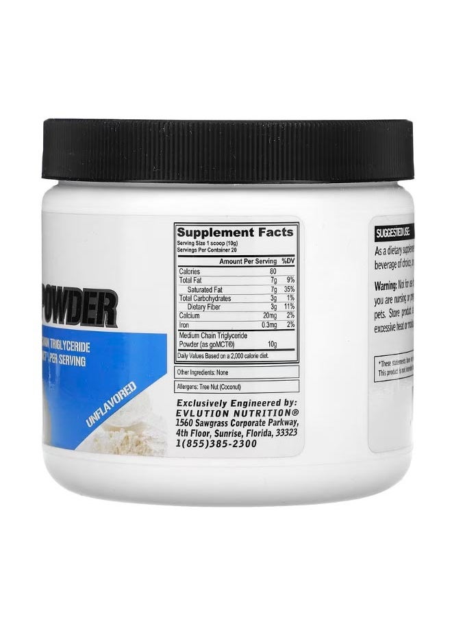 MCT Powder Unflavored 7.1 oz 200 g