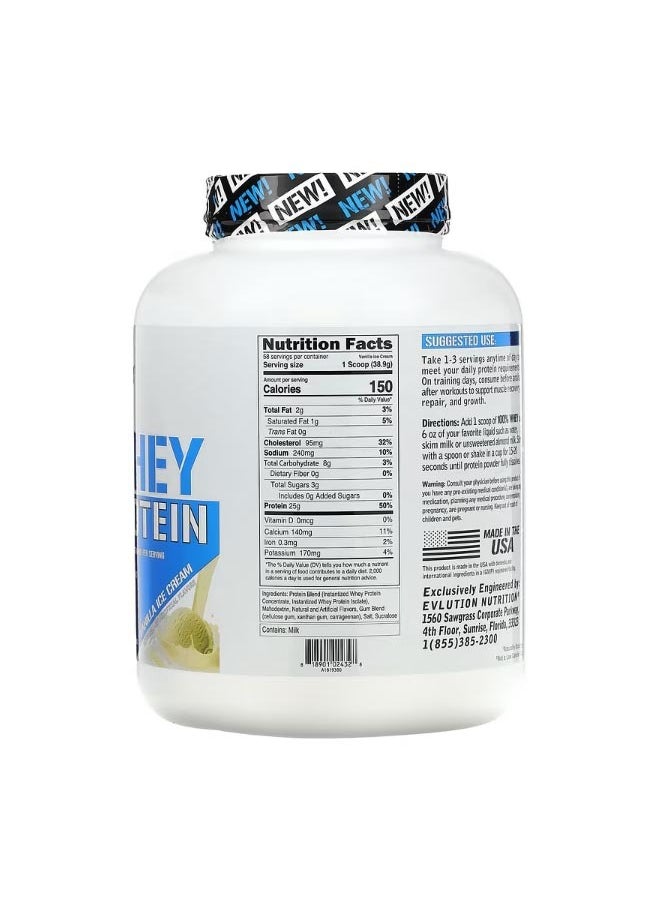 100 Whey Protein Vanilla Ice Cream 5 lb 2.268 kg