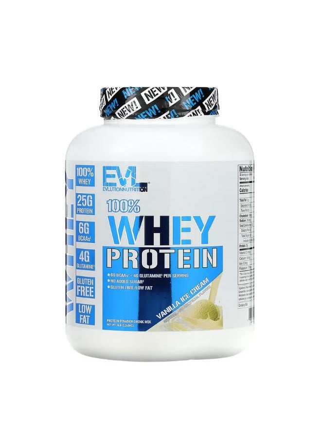 100 Whey Protein Vanilla Ice Cream 5 lb 2.268 kg