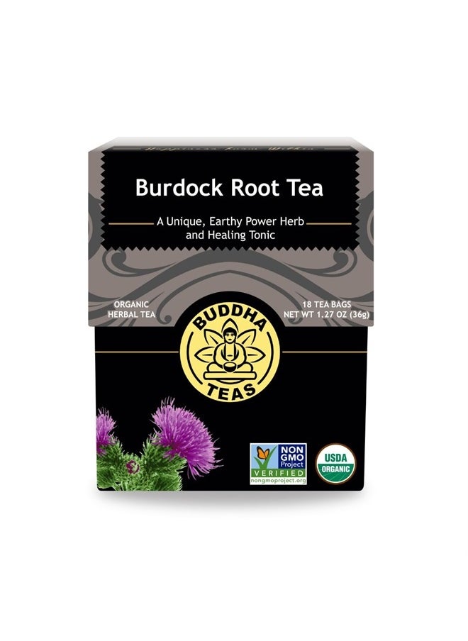 Burdock Root - Organic Herbal Tea - For Health & Wellbeing - With Antioxidants, Minerals & Vitamin C - Caffeine Free - 100% Kosher & Non-GMO - 18 Tea Bags (Pack of 1)