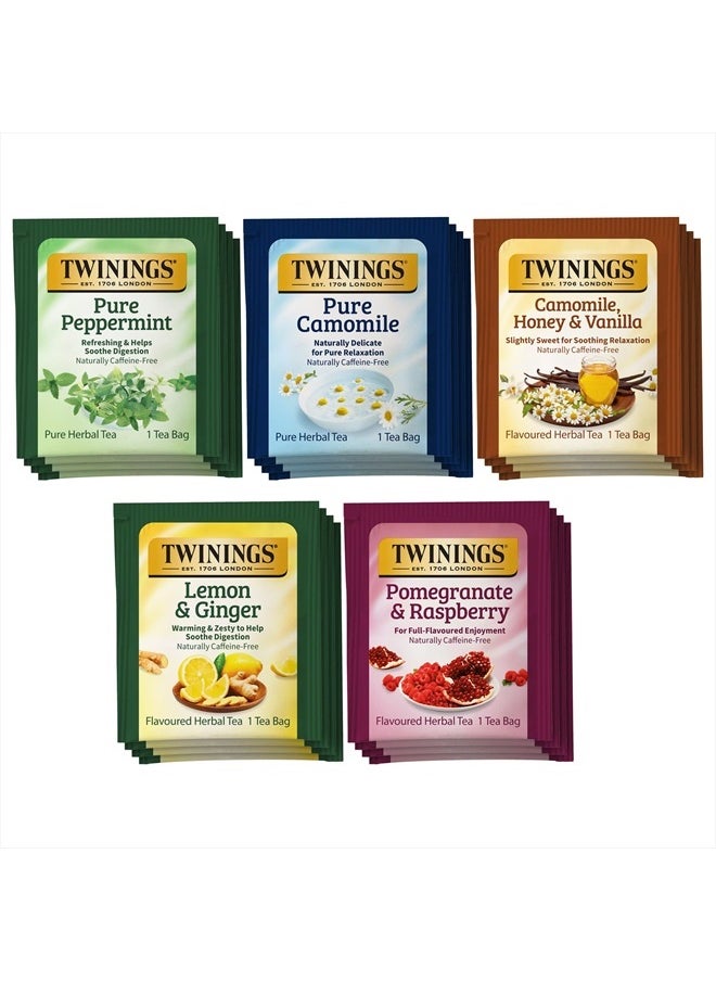 Herbal Tea Variety Pack, 20 Count (Pack of 6), Formerly Assorted Herbal, Includes 5 Flavours, Naturally Caffeine-Free, Enjoy Hot or Iced | Packaging May Vary