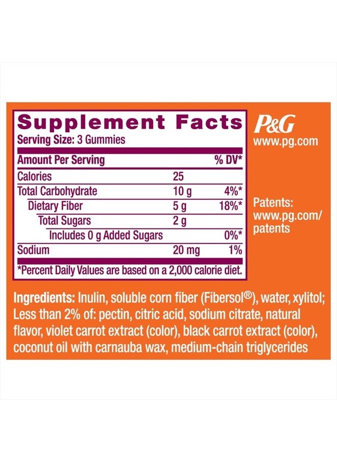 Kids Fiber Supplement Gummies, No Sugar Added, 5g Prebiotic Plant-Based Fiber Blend, Mixed Berry Flavored, 120ct Gummies