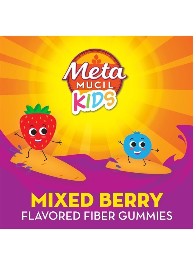 Kids Fiber Supplement Gummies, No Sugar Added, 5g Prebiotic Plant-Based Fiber Blend, Mixed Berry Flavored, 120ct Gummies