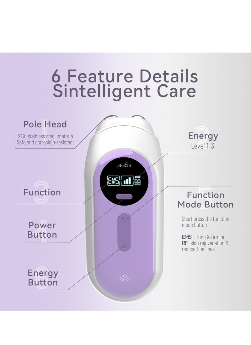 MLAY T14 Sky Blue 500000 Flashes Home Ice Hair Removal Device Portable Multifunctional Permanent Painless Safe and Fast Hair Removal Epilator With Gift Of DEESS GP520 Radio Frequency Beauty Device
