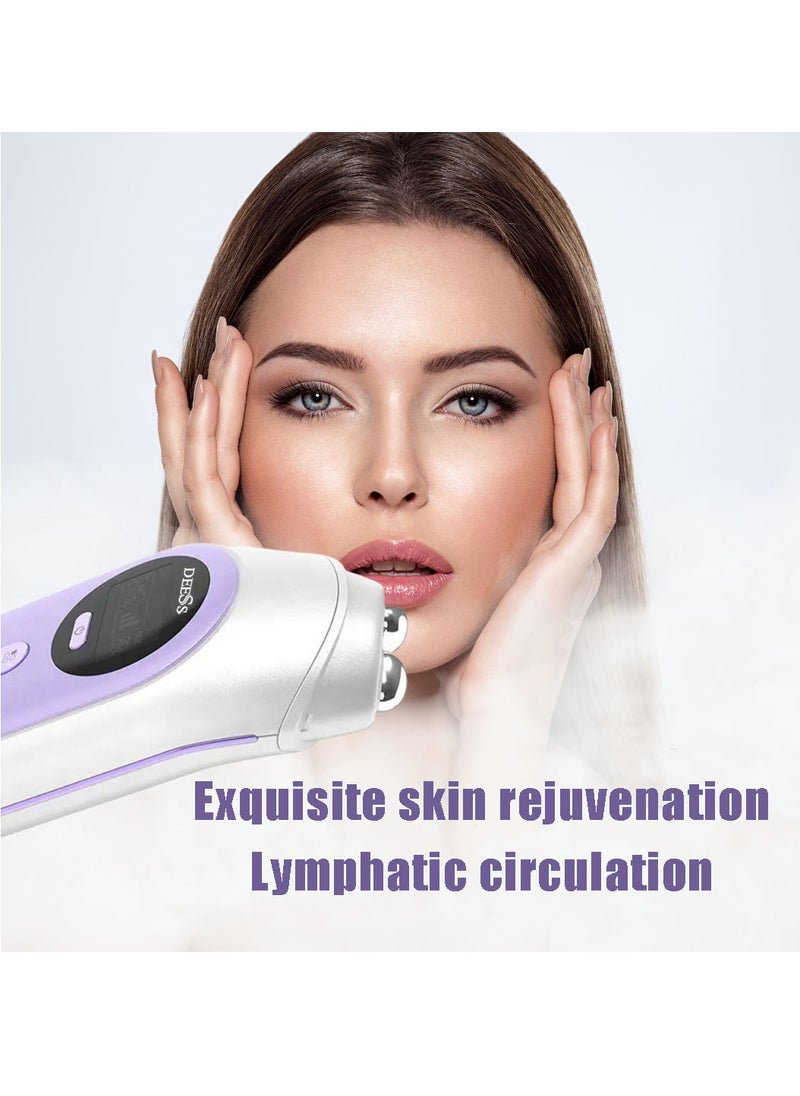 MLAY T14 Sky Blue Portable Multi Functional Permanent Painless Safe Fast Epilator 500000 Flashes Home Ice Epilator with DEESS GP520 Radiofrequency Beauty Instrument