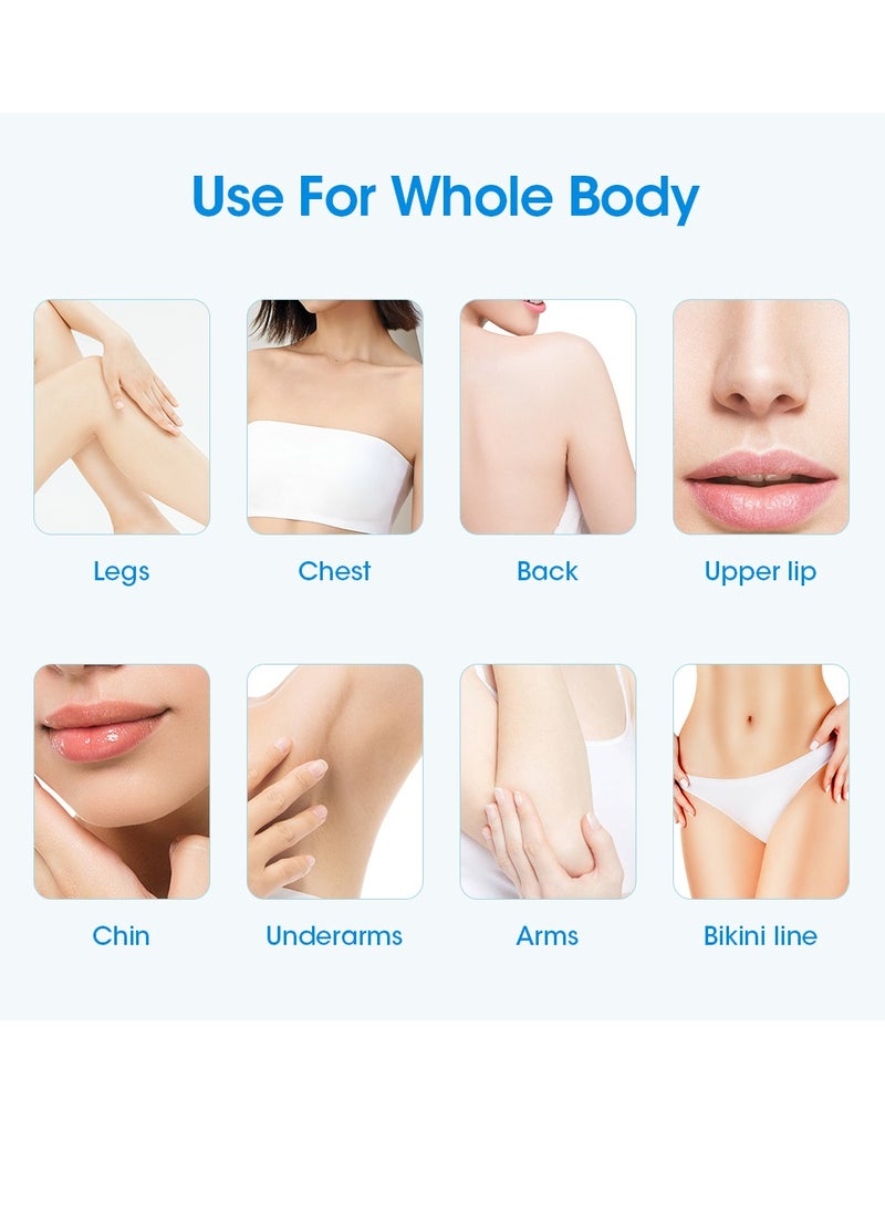 MLAY T14 Sky Blue Portable Multi Functional Permanent Painless Safe Fast Epilator 500000 Flashes Home Ice Epilator with DEESS GP520 Radiofrequency Beauty Instrument