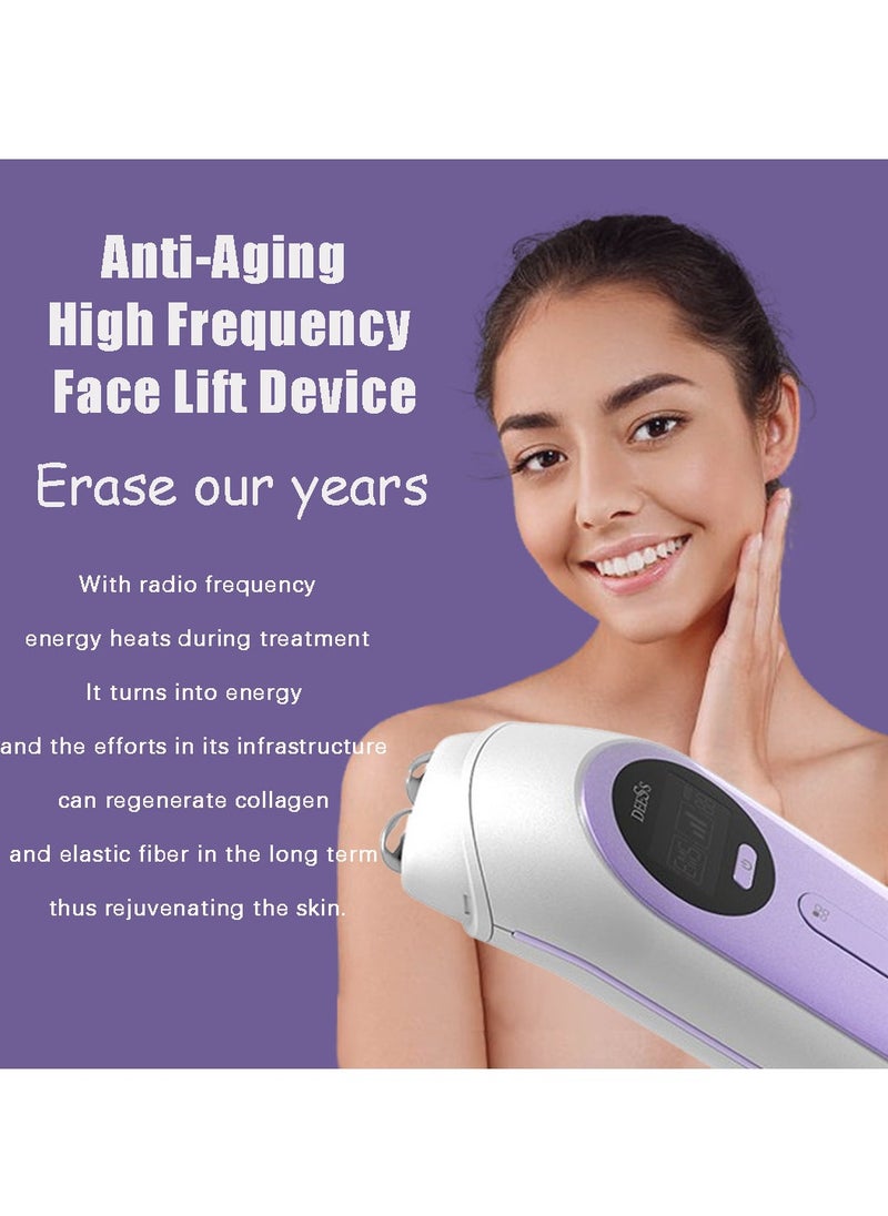 MLAY T14 Sky Blue Portable Multi Functional Permanent Painless Safe Fast Epilator 500000 Flashes Home Ice Epilator with DEESS GP520 Radiofrequency Beauty Instrument