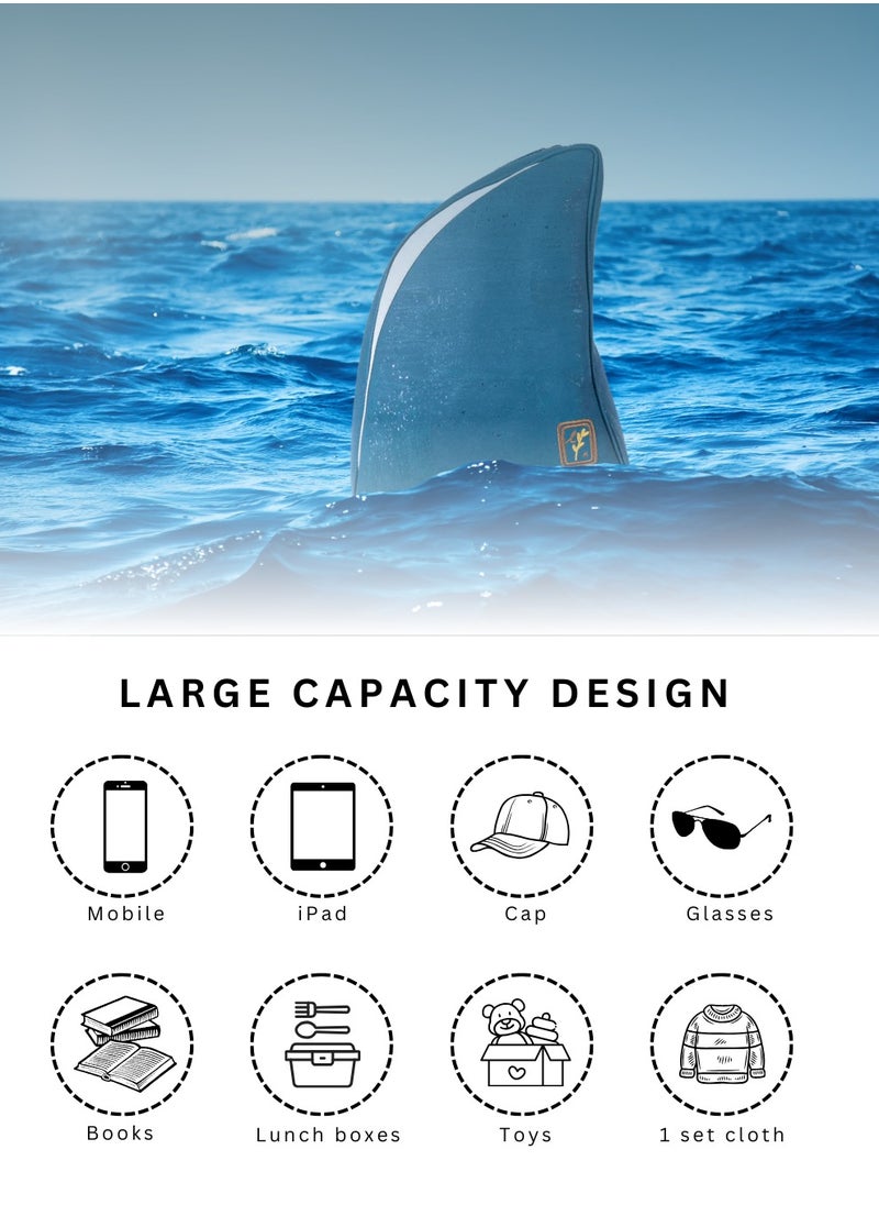 Unique Teal Shark Fin Backpack