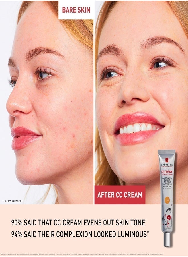 Erborian Color Correcting CC Cream with Centella Asiatica SPF 25, Clair - Lightweight Coverage & Sun Protection (45ml)