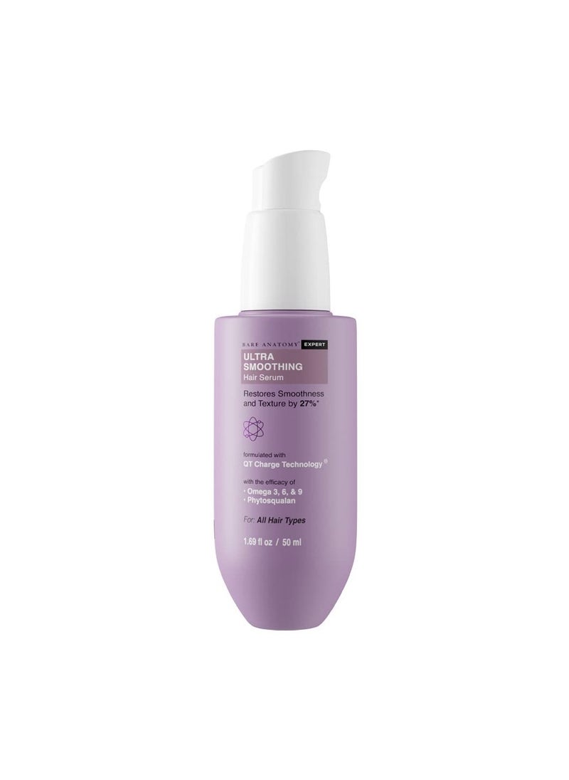 Bare Anatomy Ultra Smoothing Hair Serum For Dry & Frizzy Hair | Restores Smoothness & Texture | Powered By Carbohydrate Complex & Niacinamide | SLS & Paraben Free | Vegan | 50ml