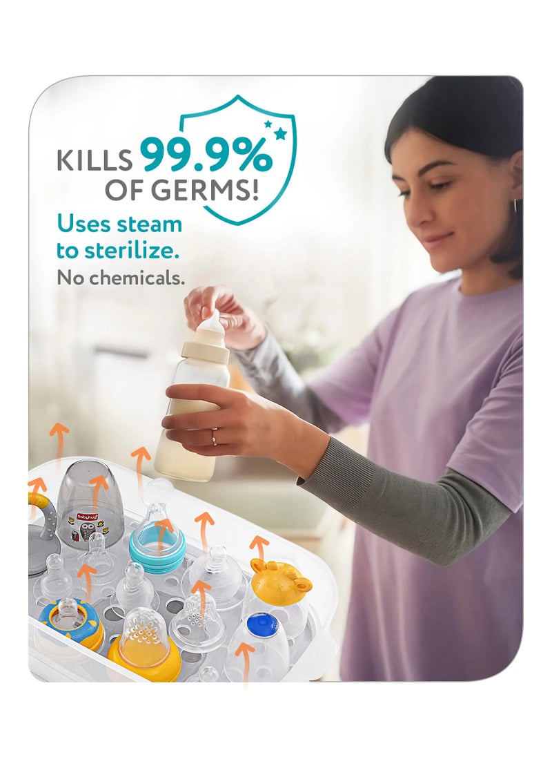 Babyhug 7-in-1 Sterilizer Warmer & Dryer - Kills 99.99% Bacteria, Fast Warming, BPA Free, LED Panel