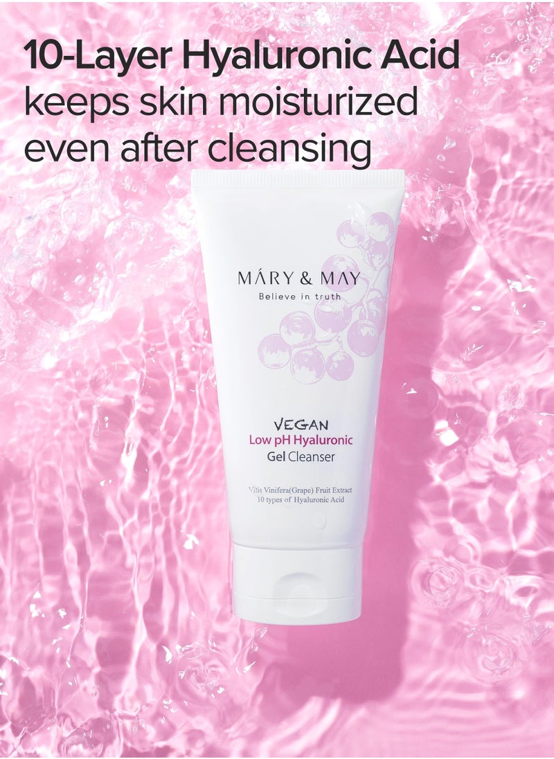 Mary&May Vegan Low pH Hyaluronic Gel to Foam cleanser 150ml