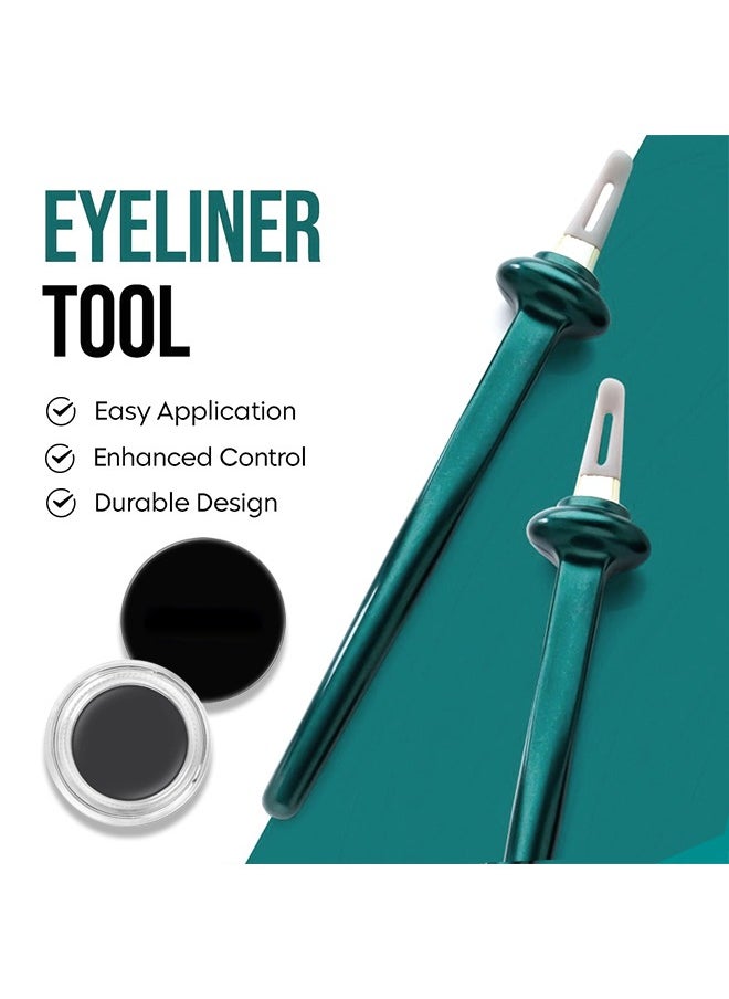 DNM Easy No-Skip Eyeliner,DNM Wand & Long-Wear Eyebrow Cream/ Eyeliner Cream (Black), Multi-Purpose Make-Up Application Tool, Universal Design for Easy Eye & Eyebrow& Lip Liner, Versatile and Reusable